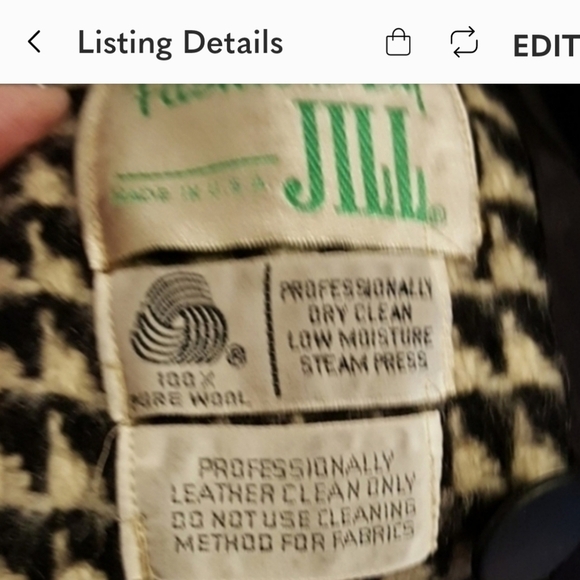 Vintage black‎ and white wool maxi coat 14 - Picture 8 of 14